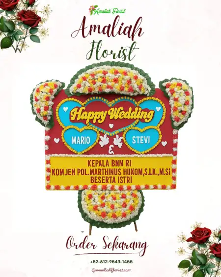 Papan Bunga Pernikahan Kwajon